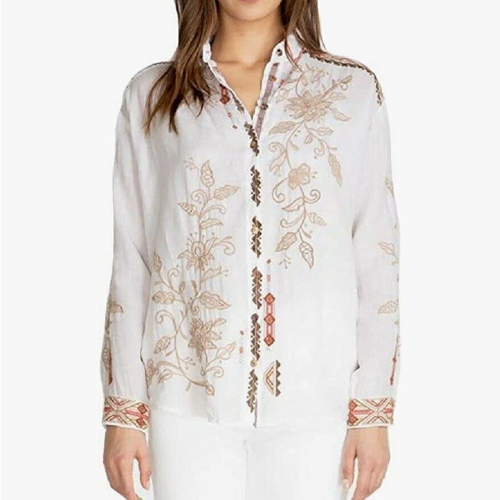Johnny Was Chai Oversized Shirt